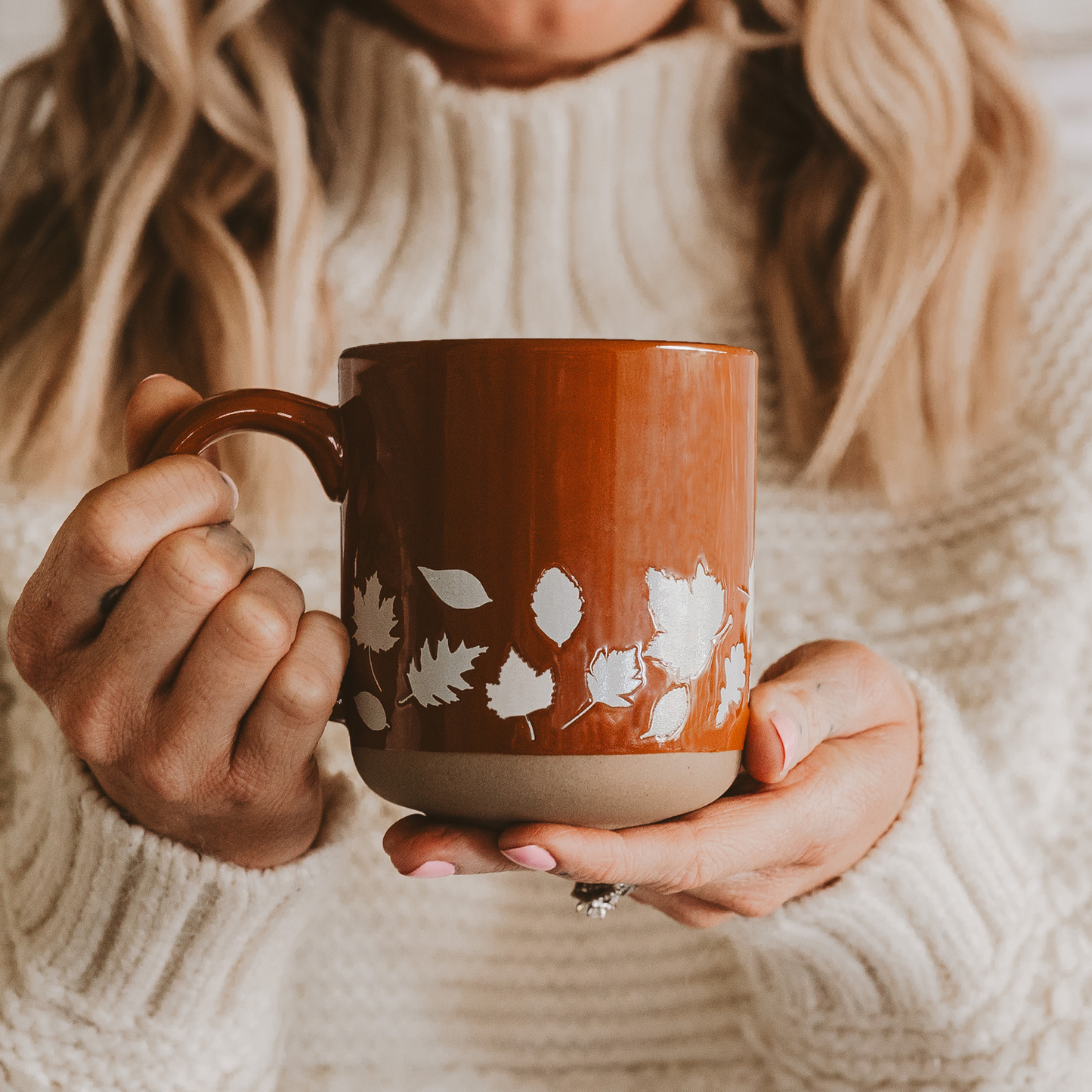 Coffee Mug - Fall Leaves 14oz Stoneware | Fall Decor & Autumn Gifts