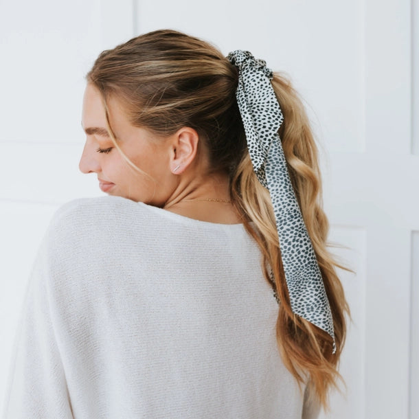 Arya Long Bandana Scarf - Animal Print