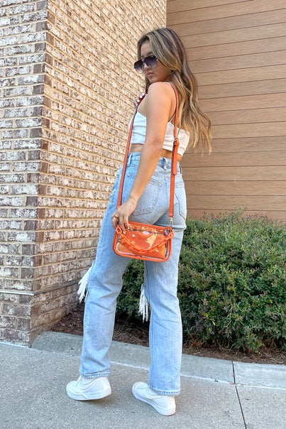 Jessica Clear Crossbody w/ Chain