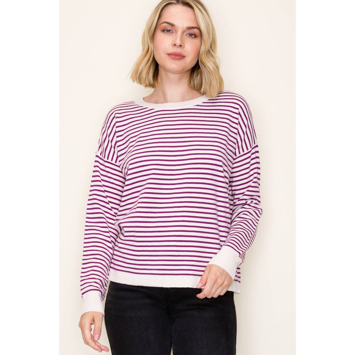 STRIPED SWEATER EVERYDAY PULLOVER STACCATO