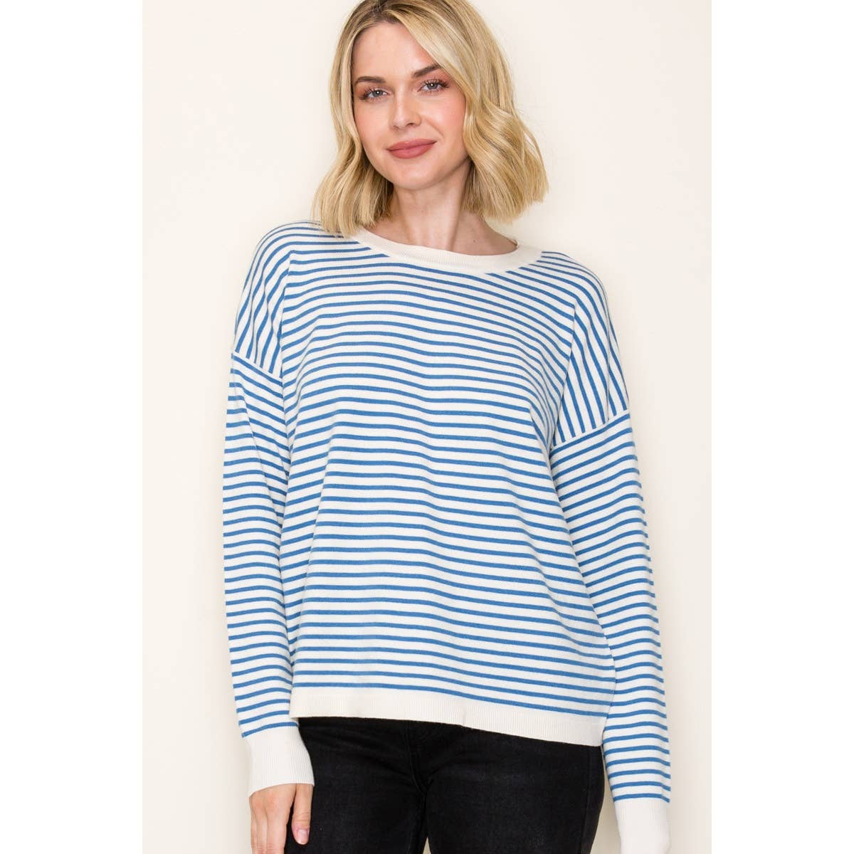 STRIPED SWEATER EVERYDAY PULLOVER STACCATO
