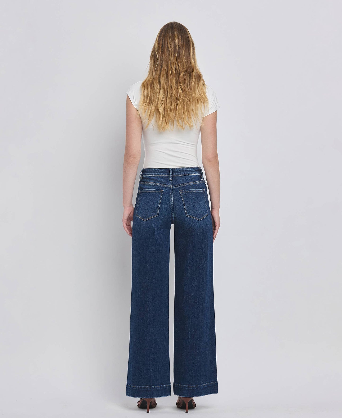 FLYING MONKEY - HIGH RISE WIDE TROUSER JEANS F5764D FLYING MONKEY
