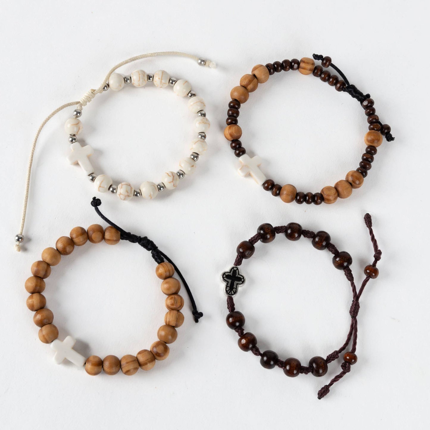 Jordan Unisex Adjustable Beaded Cross Bracelet