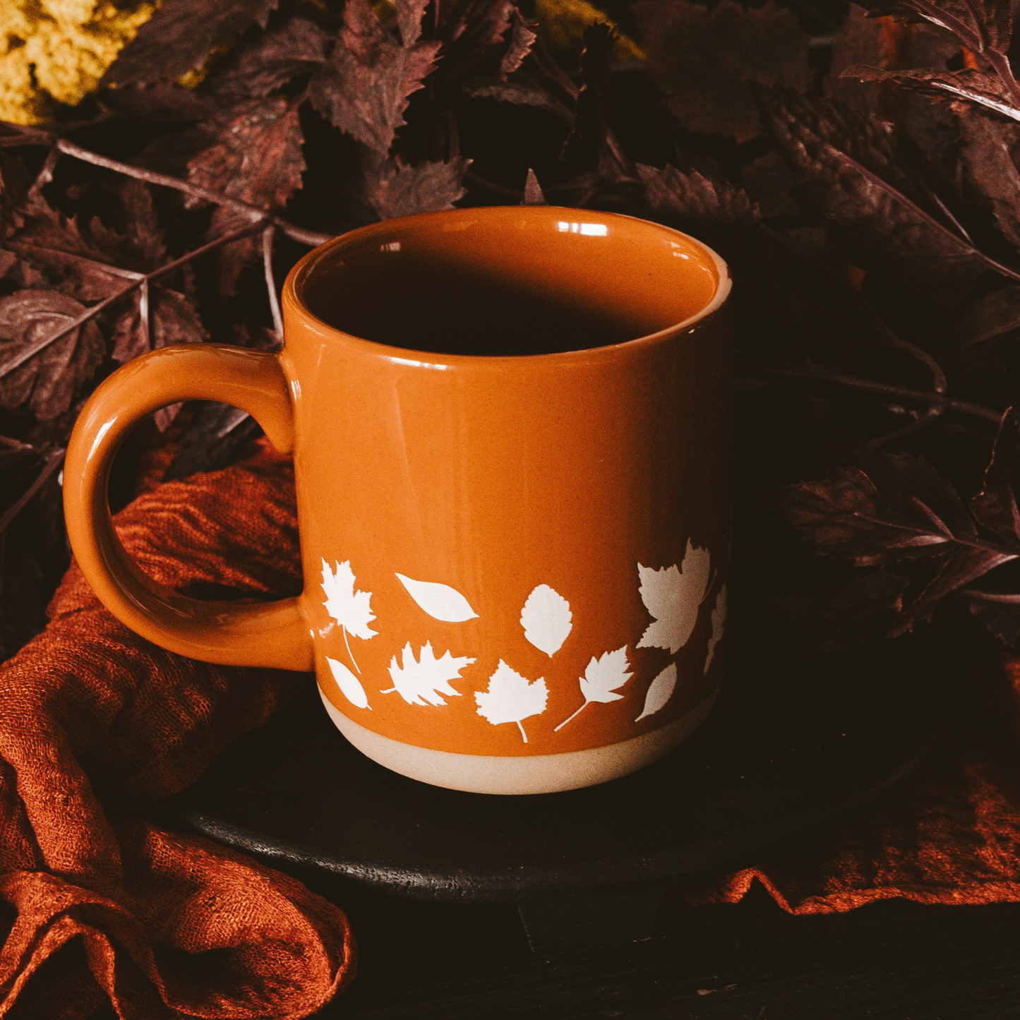 Coffee Mug - Fall Leaves 14oz Stoneware | Fall Decor & Autumn Gifts