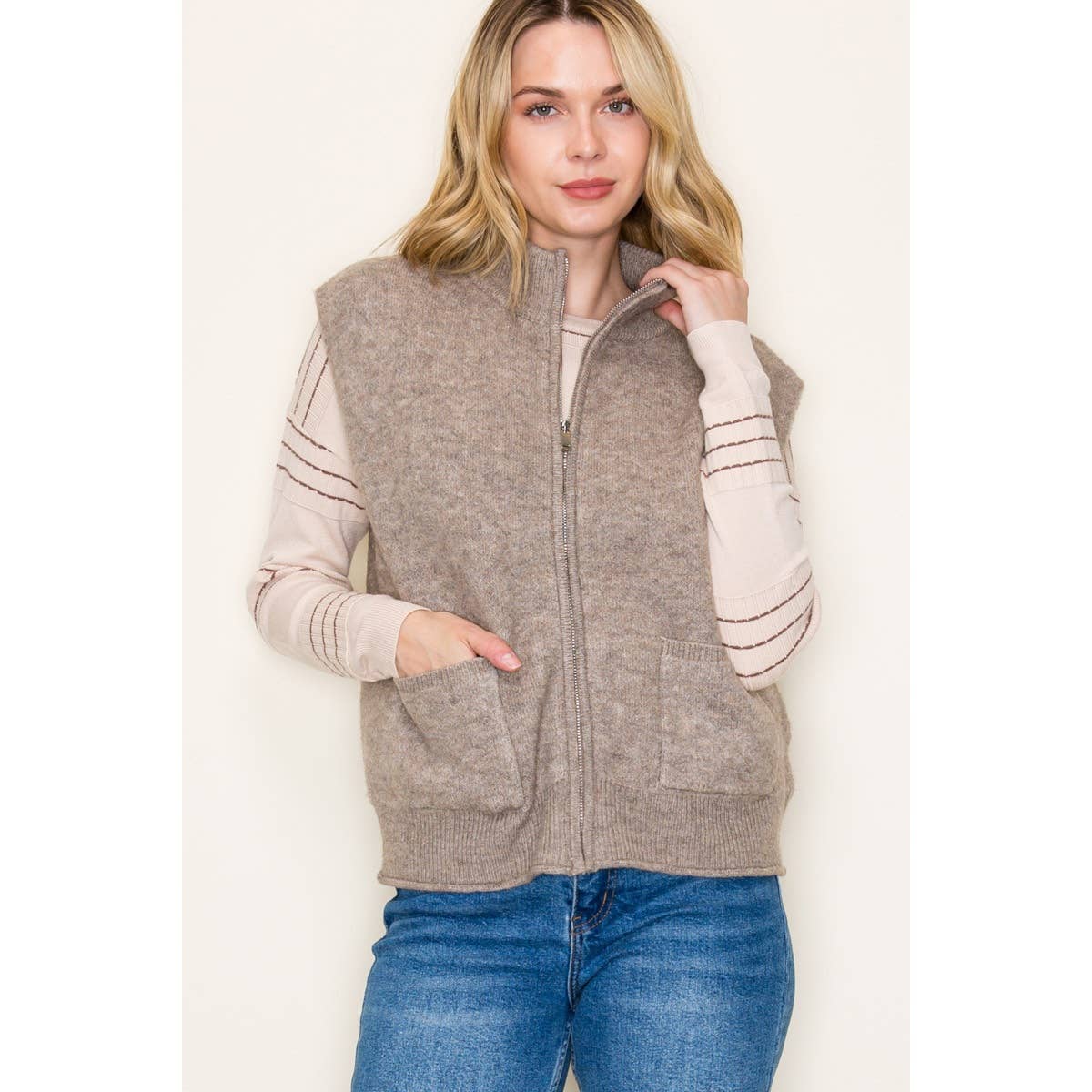 STACCATO - SWEATER VEST WITH PATCH POCKETS STACCATO