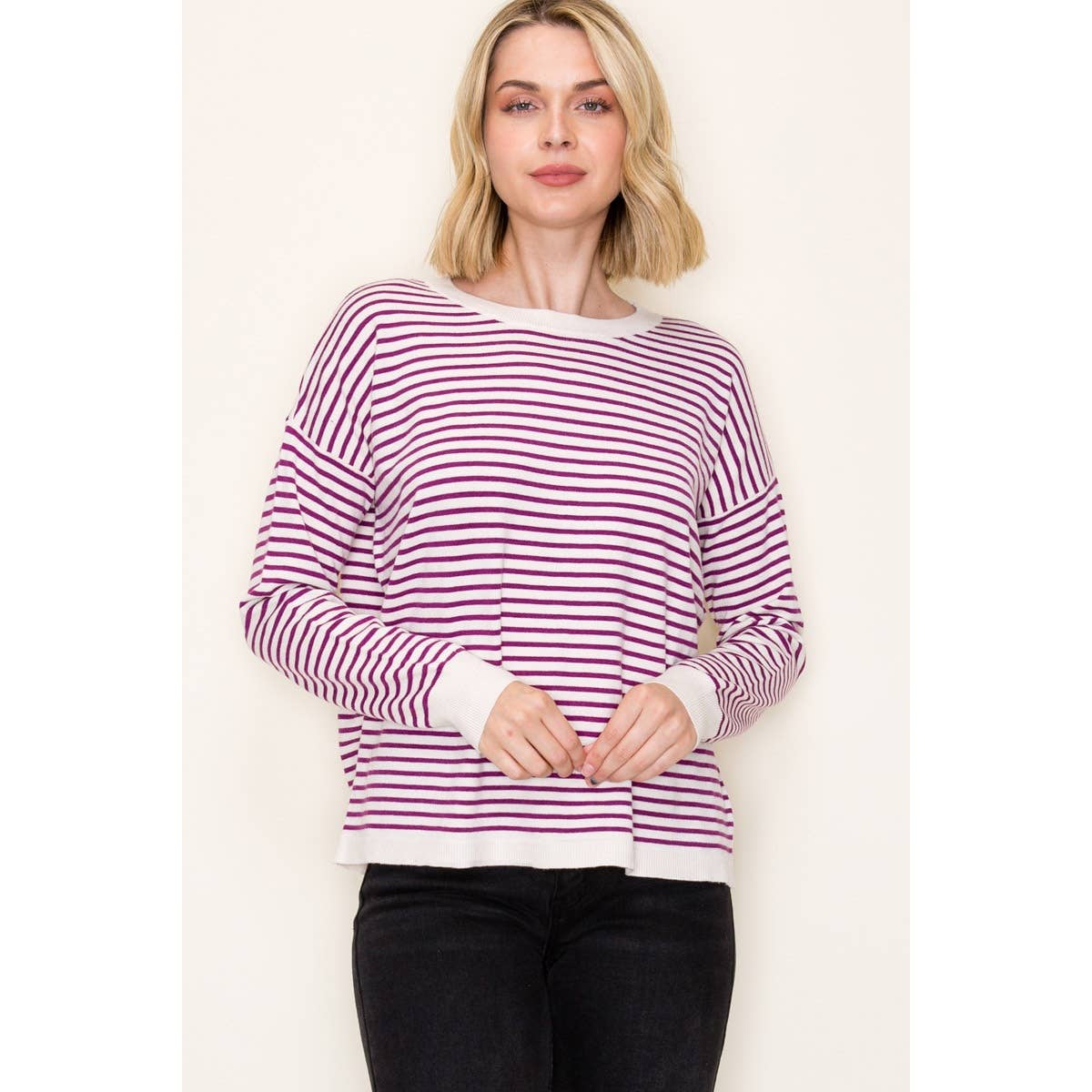 STRIPED SWEATER EVERYDAY PULLOVER STACCATO