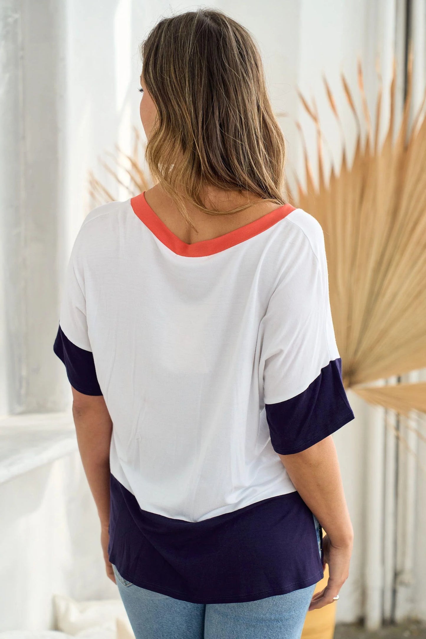 Loose Fit Color Block Tee