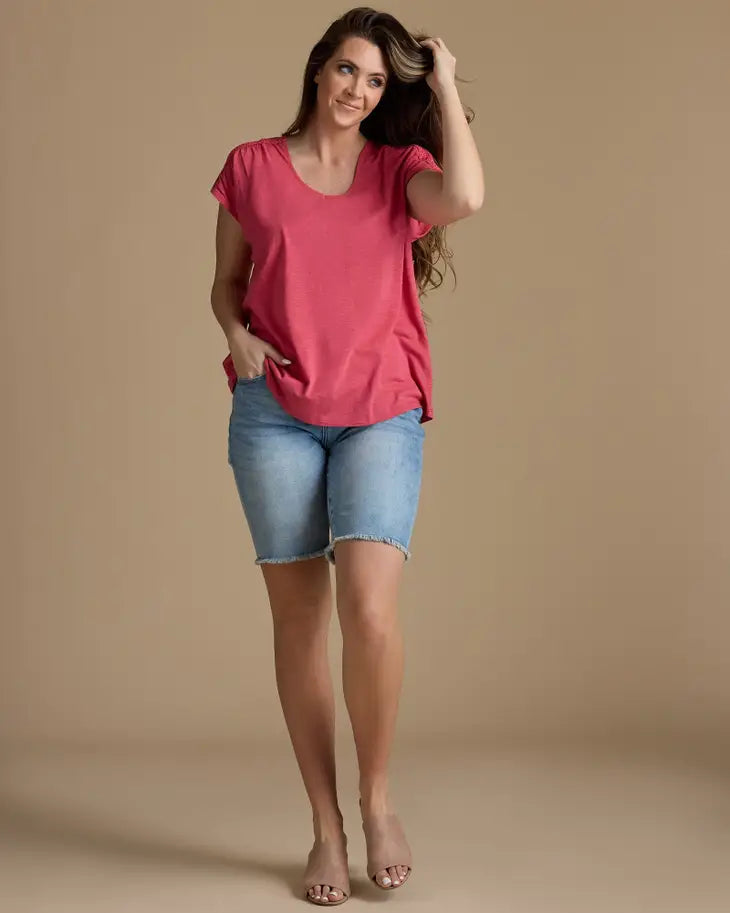 Holly Berry Norah V-Neck Top
