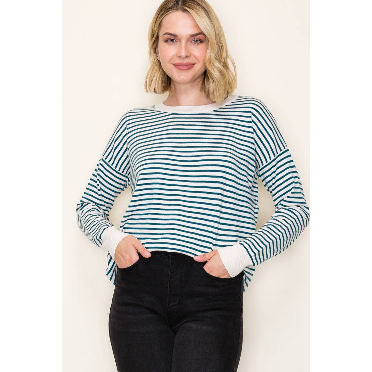 STRIPED SWEATER EVERYDAY PULLOVER STACCATO