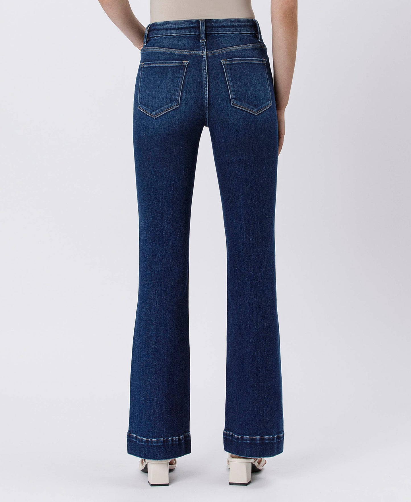 FLYING MONKEY - HIGH RISE TROUSER HEM BOOTCUT JEANS F5865 FLYING MONKEY