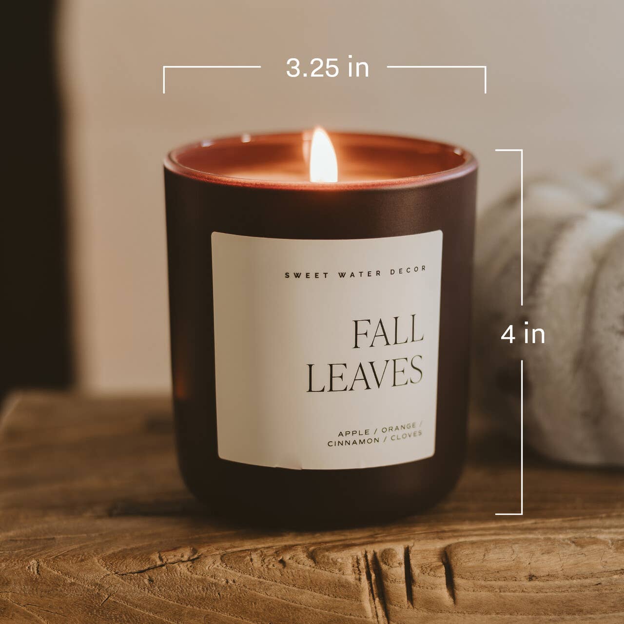 Fall Candle - Fall Leaves 15oz Jar | Apple, Cinnamon & Clove Scent