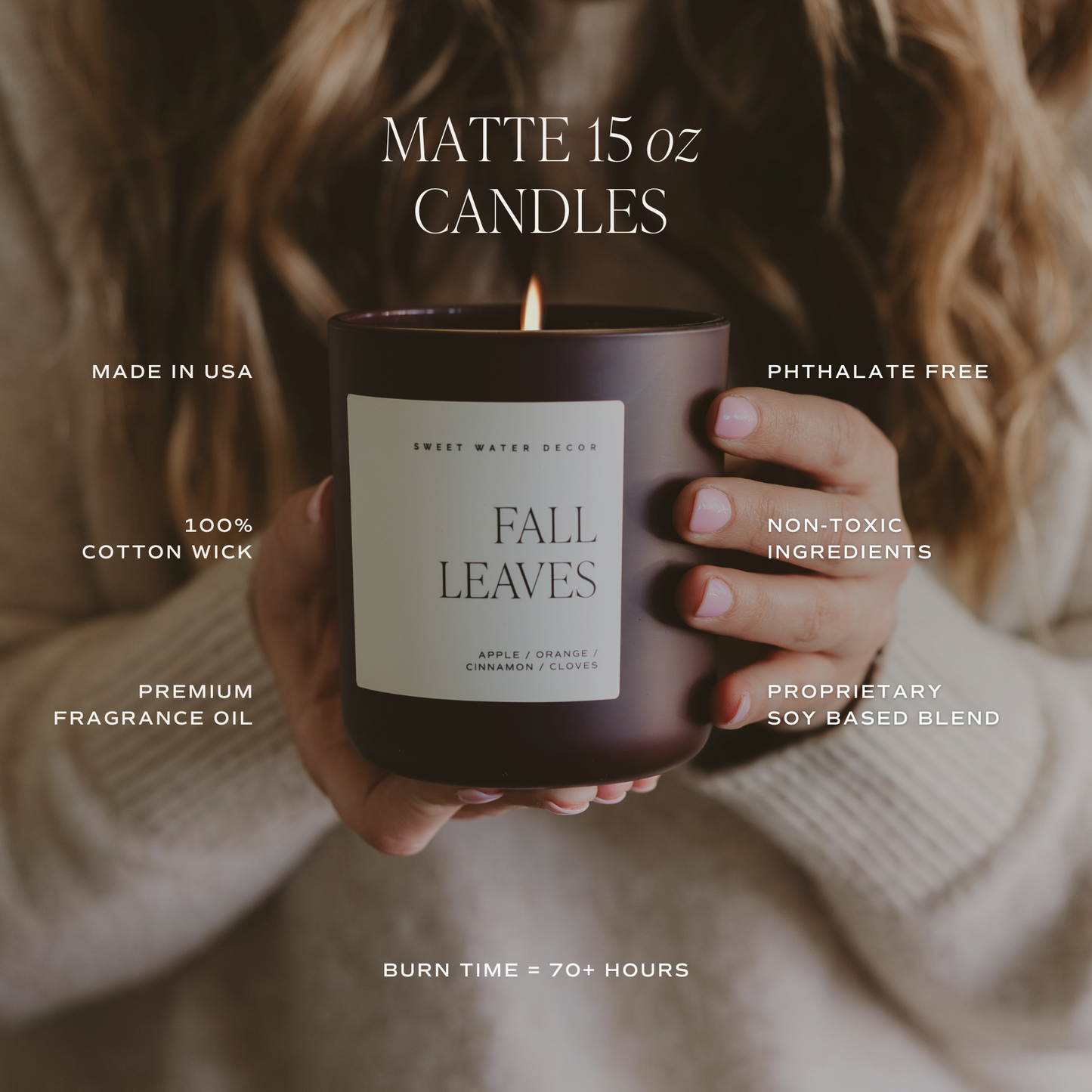 Fall Candle - Matte Jar | Hello Fall 15oz | Best-Selling Fall Candle