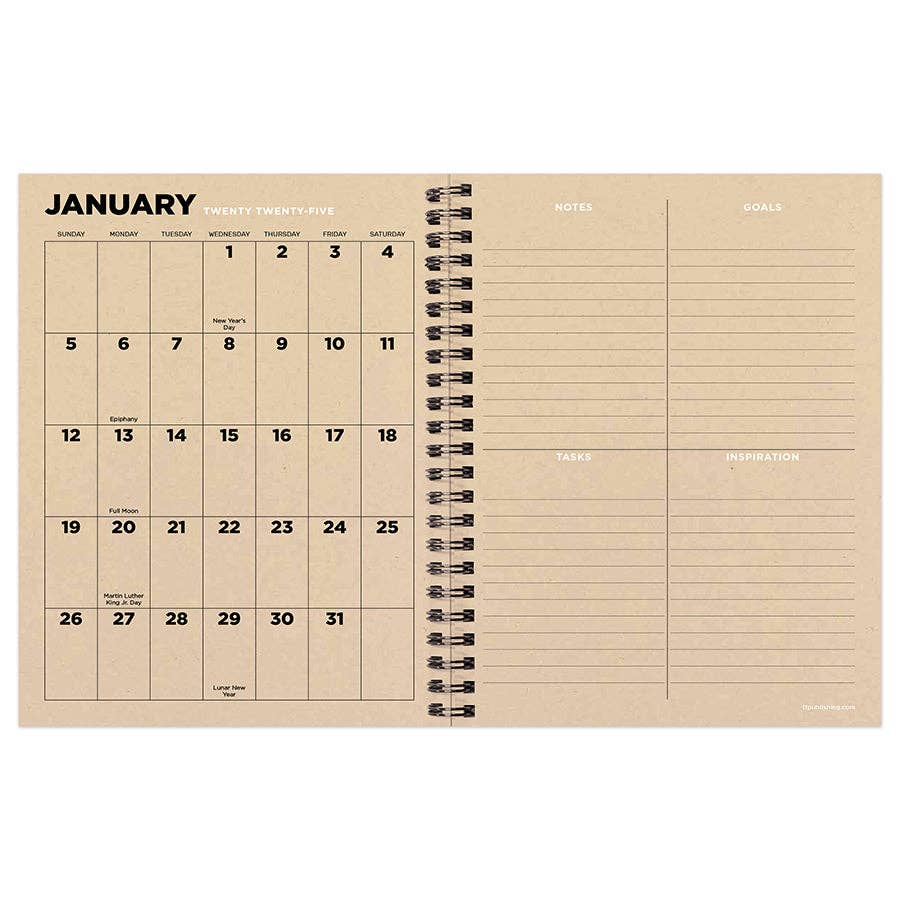 2025 Element Layers Medium Weekly Monthly Planner Core TF Publishing - Paper Goods