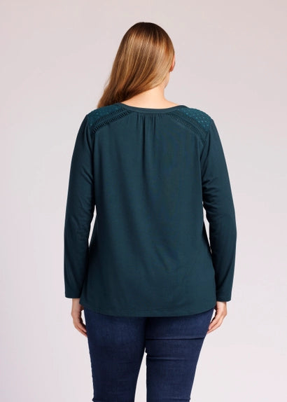 CURVY Roselyn Long Sleeve Knit Top