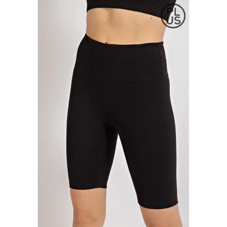 CURVY BASIC BIKER SHORTS