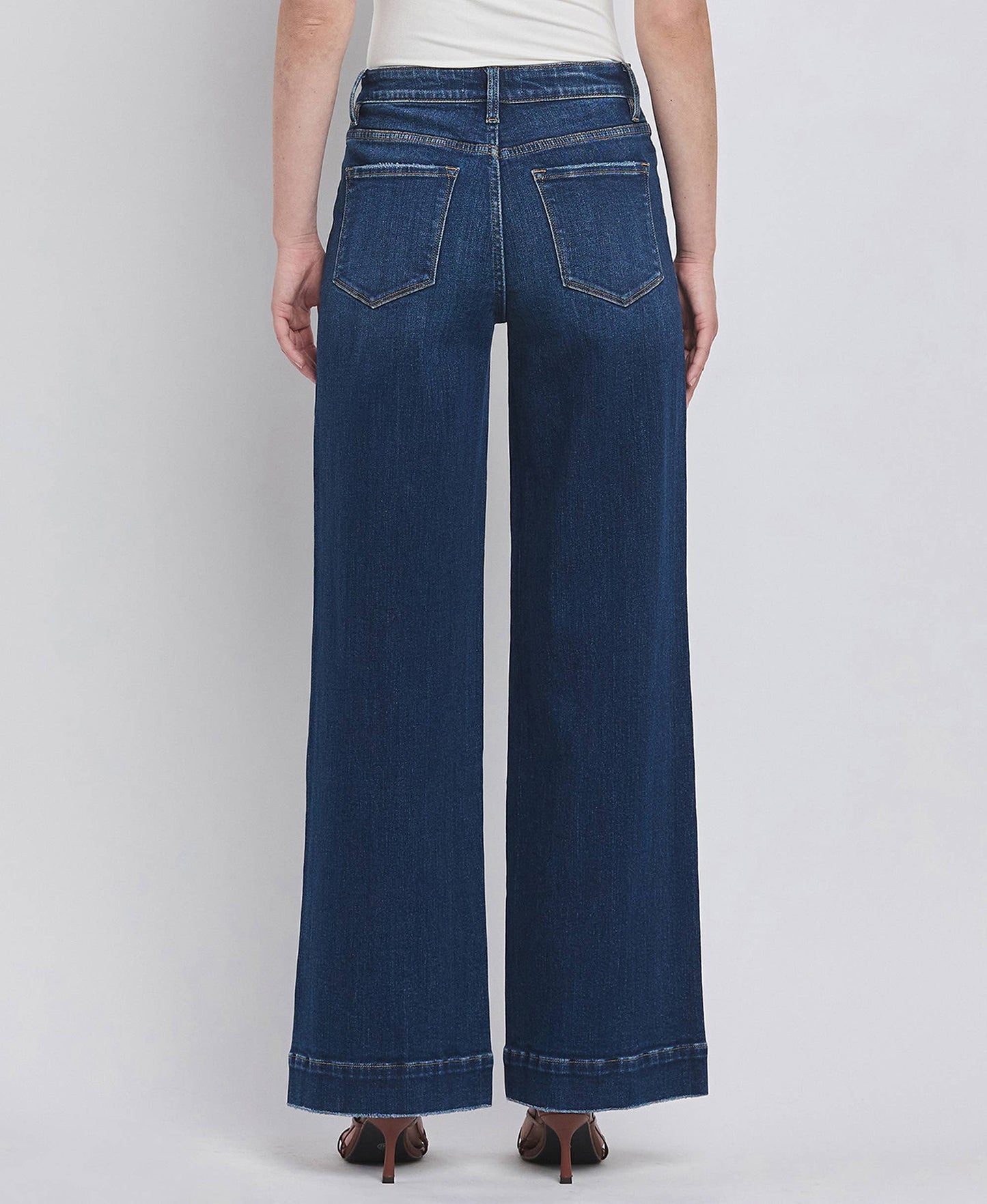 HIGH RISE WIDE TROUSER JEANS