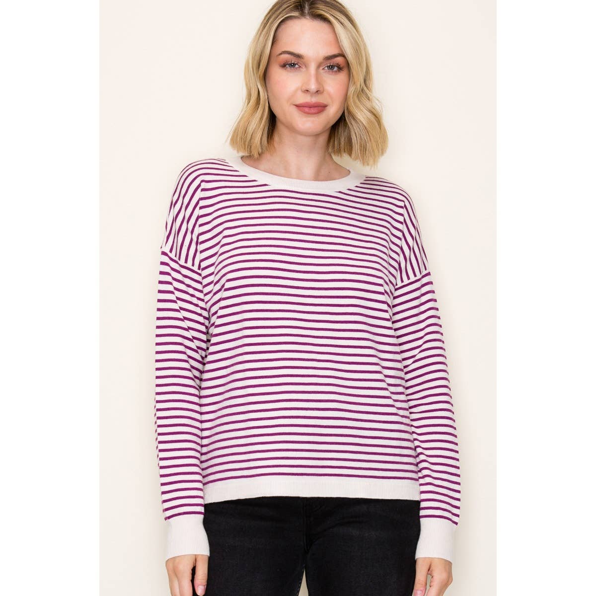 STRIPED SWEATER EVERYDAY PULLOVER STACCATO