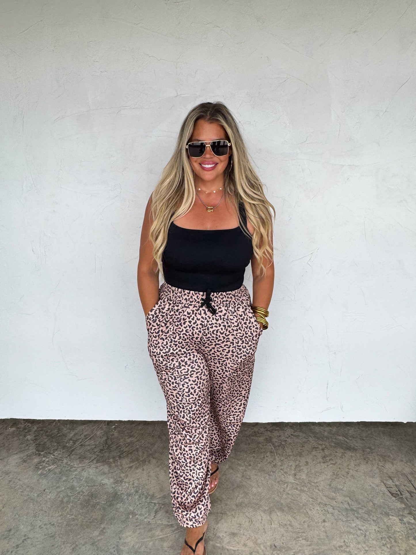 BLAKELEY - COCO CHEETAH JOGGER PANTS BLAKELEY