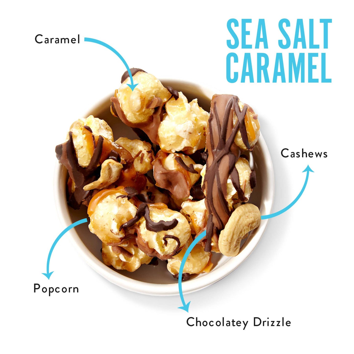 Sea Salt Caramel 5oz Bags | Chocolate Popcorn
