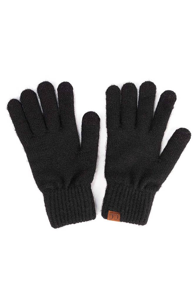 C.C Heather Knit Plain Gloves Hana