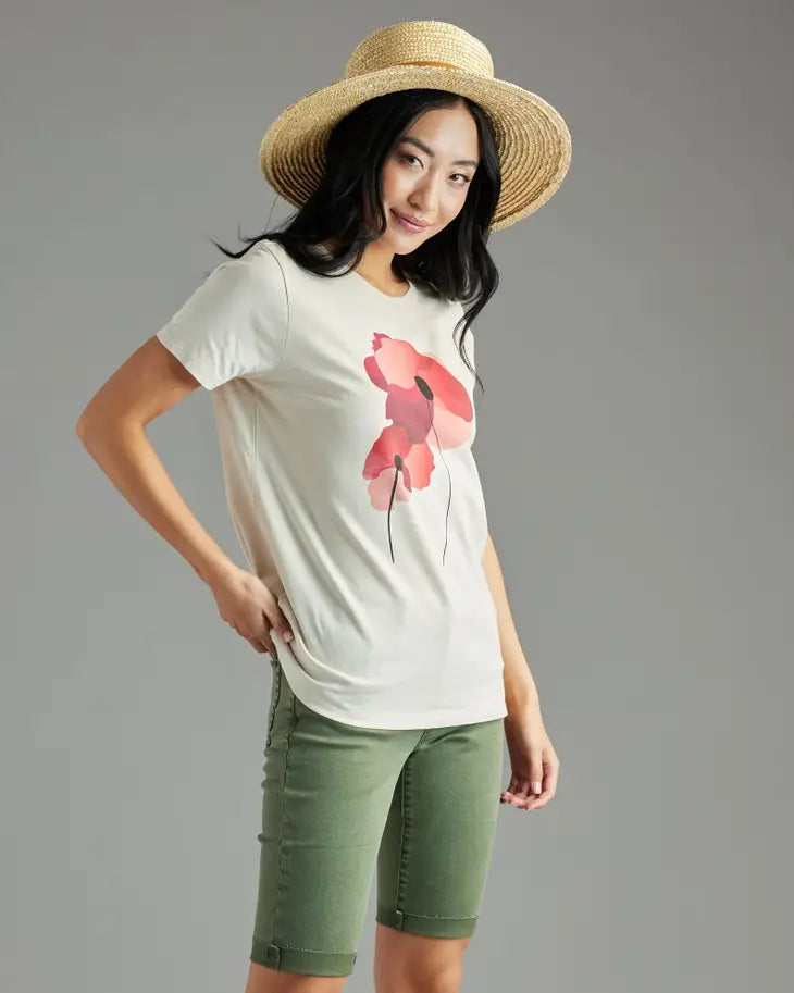 Watercolor Peony Tee
