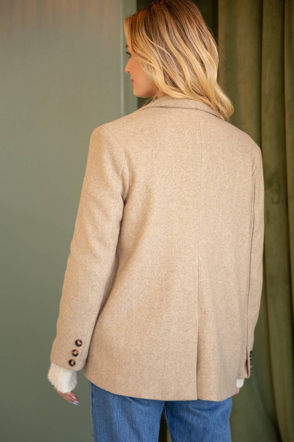Double Button Wool Tailored Jacket