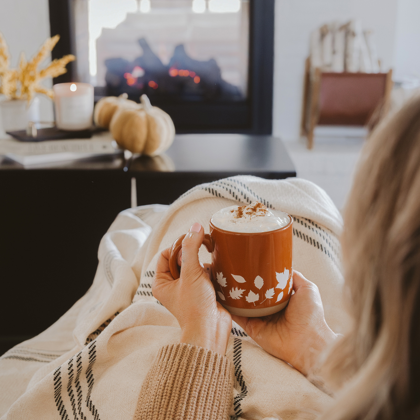 Coffee Mug - Fall Leaves 14oz Stoneware | Fall Decor & Autumn Gifts