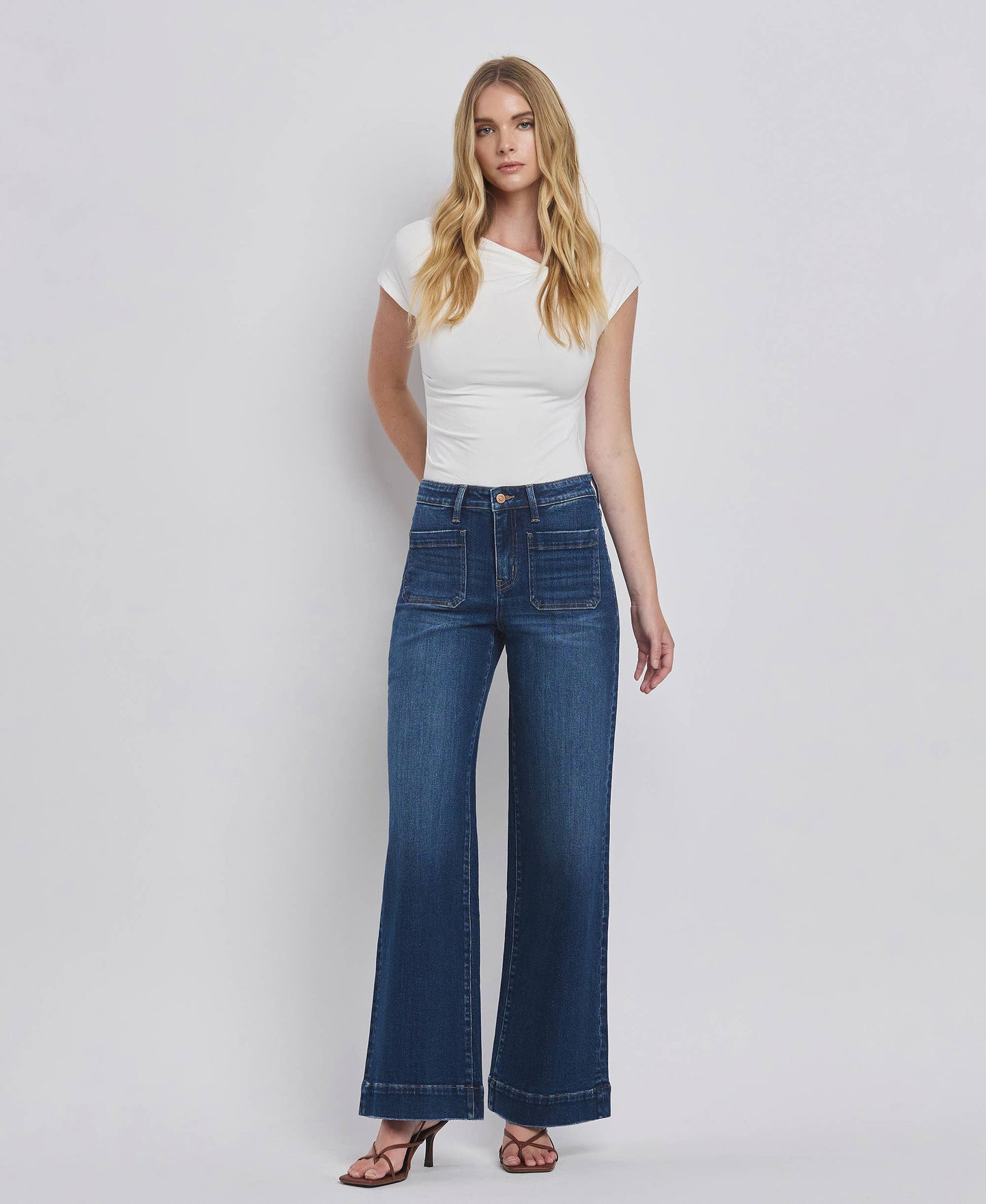 HIGH RISE WIDE TROUSER JEANS