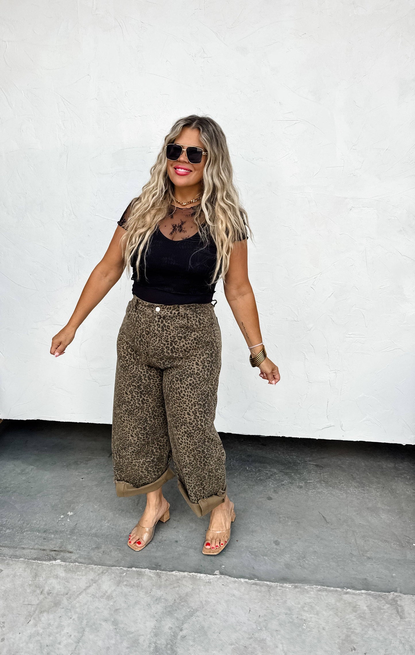BLAKELEY - 2ND CUT CHEETAH BARREL JEANS BLAKELEY