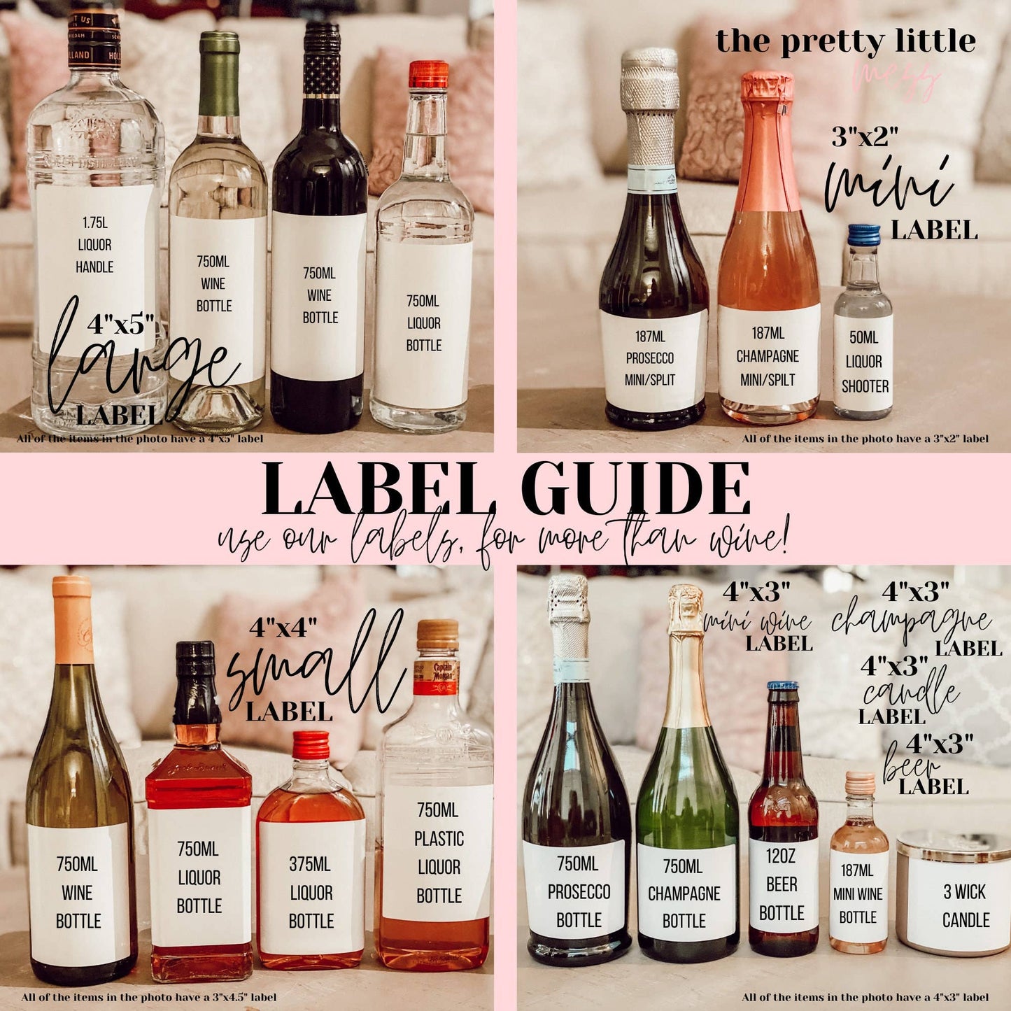 Reduce Your Risk of Giving a Shit | Funny Wine Labels | Bestie Gift the pretty little mess