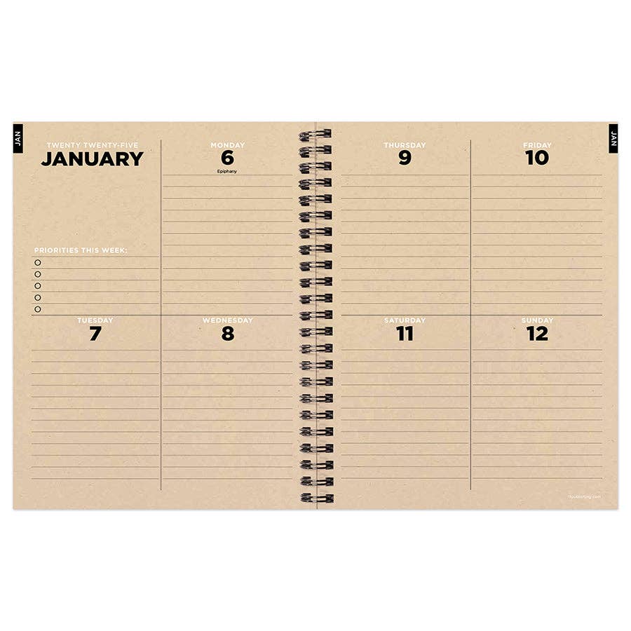 2025 Element Layers Medium Weekly Monthly Planner Core TF Publishing - Paper Goods