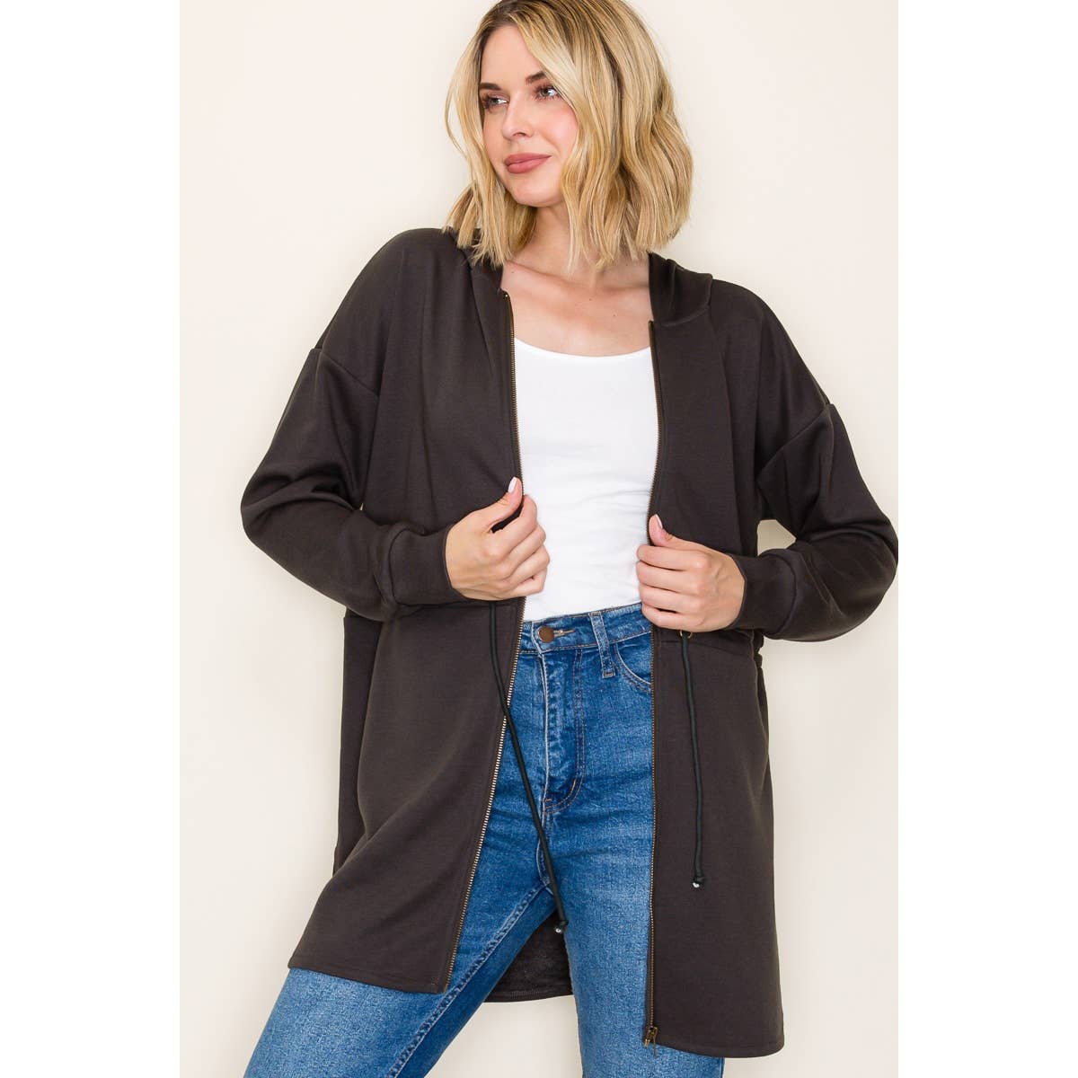 STACCATO - FRENCH TERRY DUSTER HOODIE JACKET STACCATO