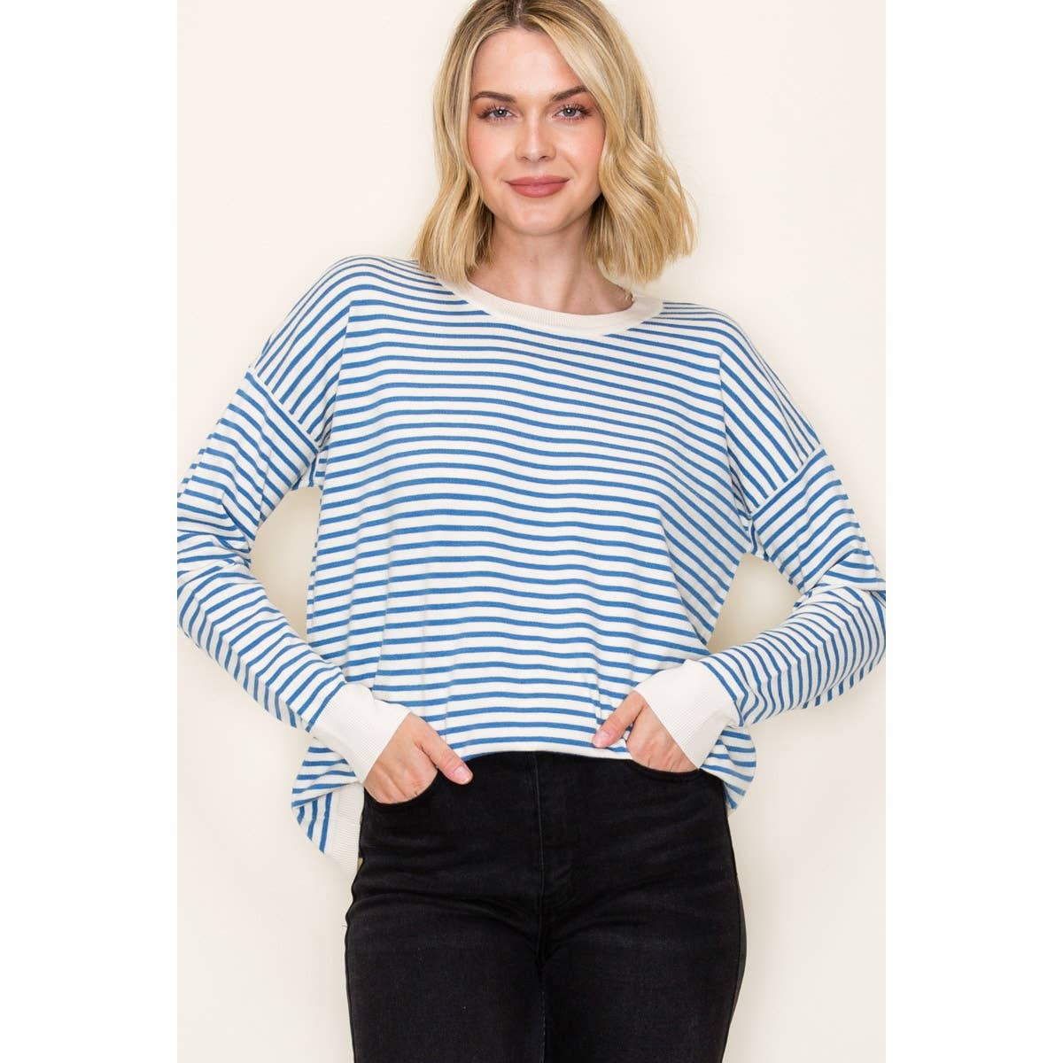 STRIPED SWEATER EVERYDAY PULLOVER STACCATO