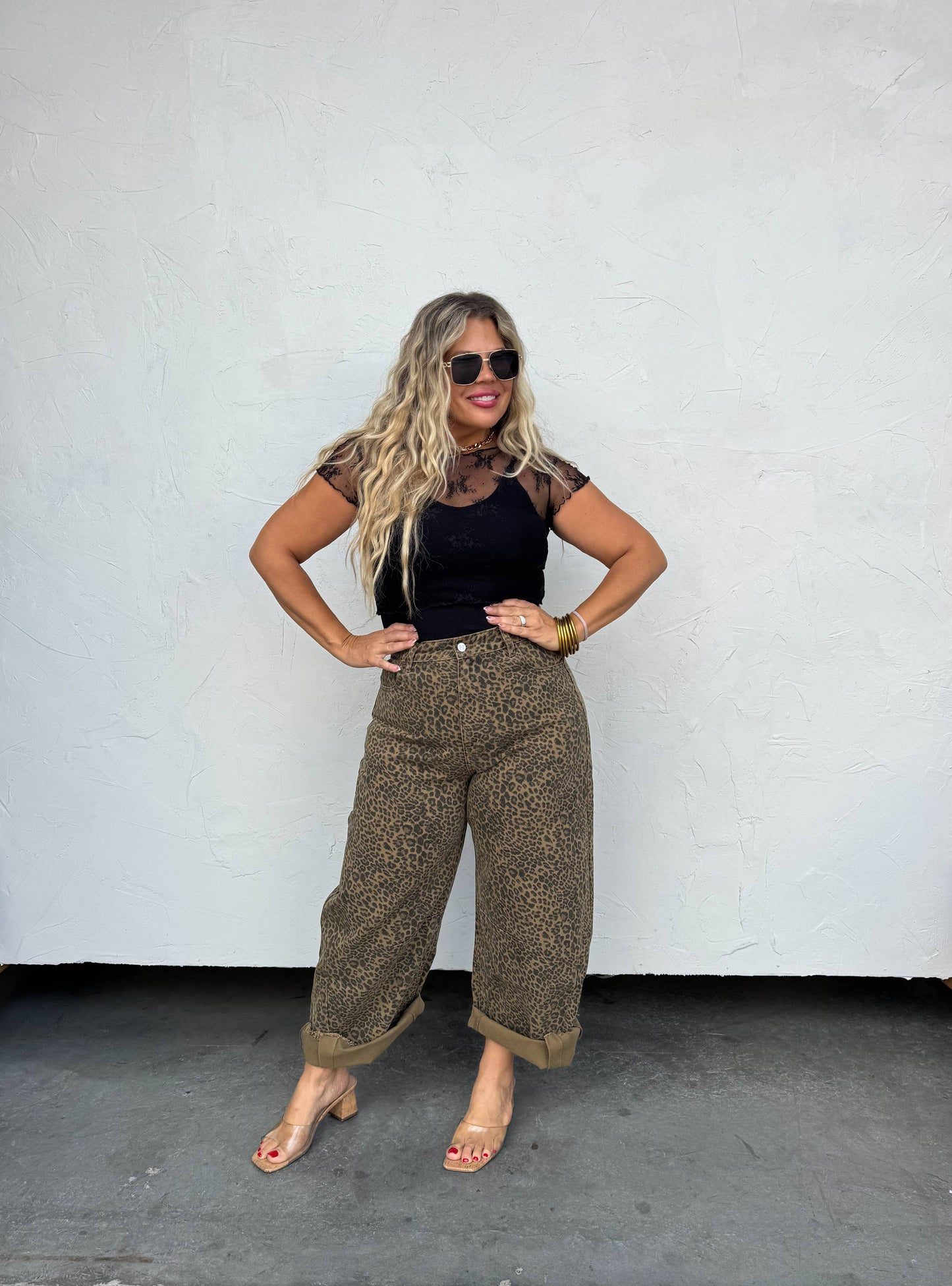 BLAKELEY - 2ND CUT CHEETAH BARREL JEANS BLAKELEY