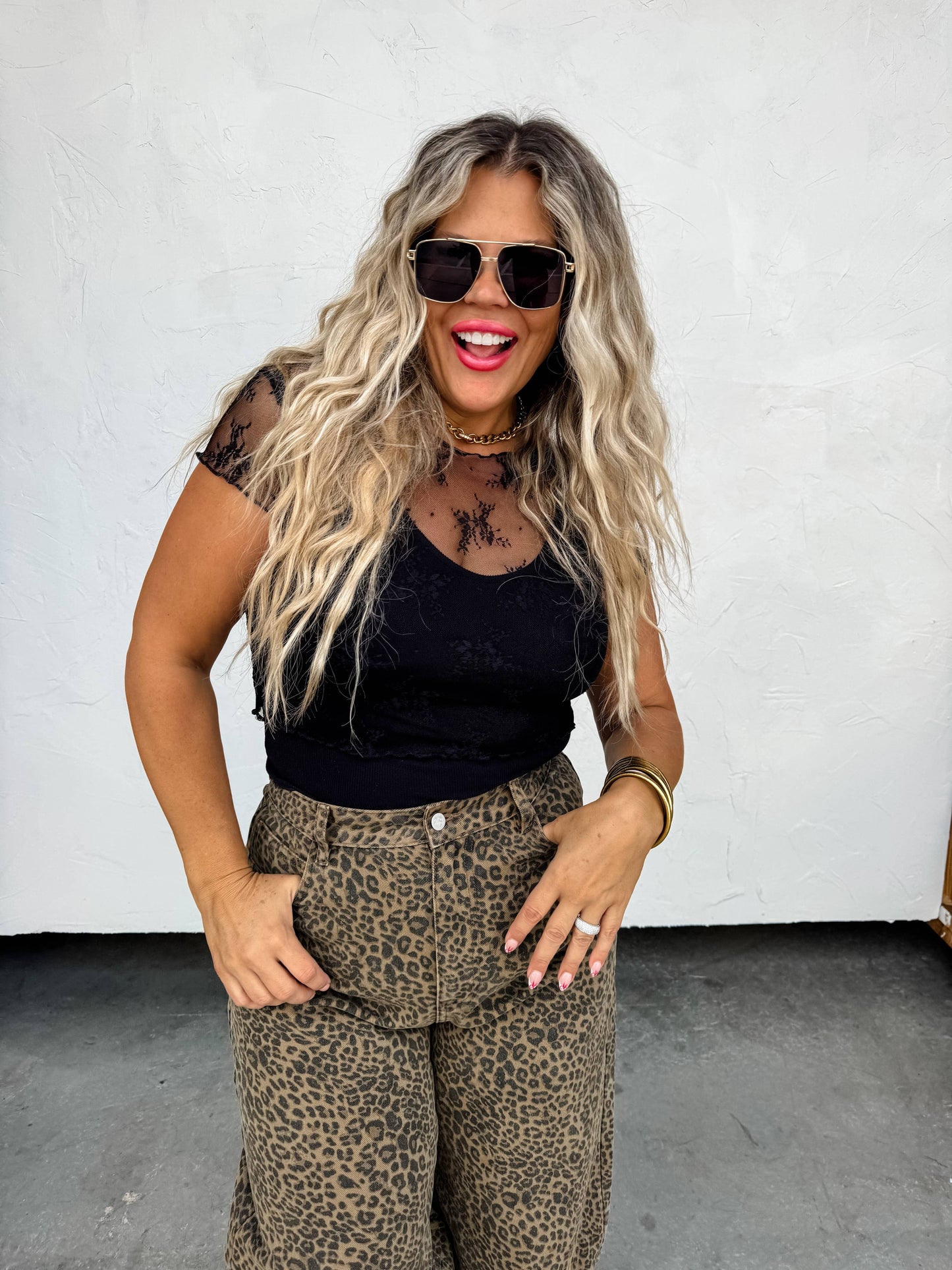 BLAKELEY - 2ND CUT CHEETAH BARREL JEANS BLAKELEY
