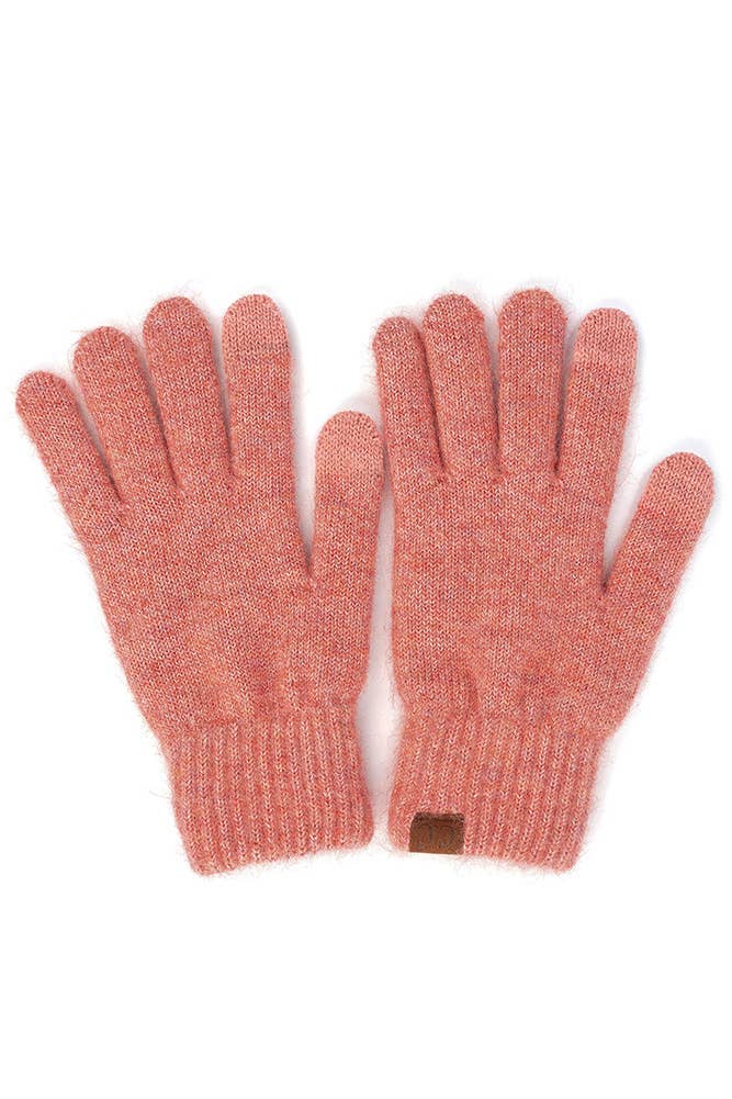 C.C Heather Knit Plain Gloves Hana