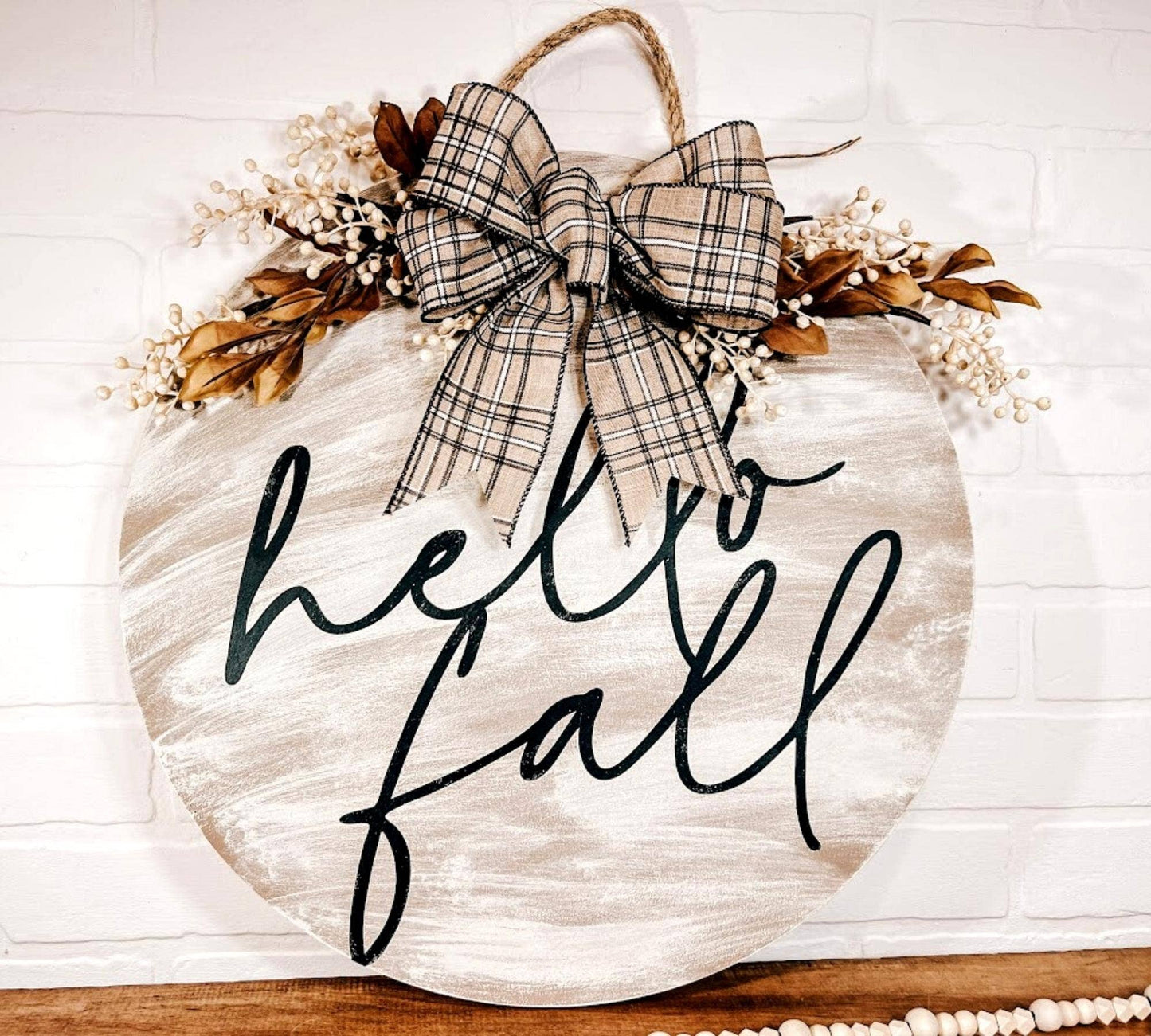 Hello Fall Door Hanger, Fall Wreath, Fall Door Decor
