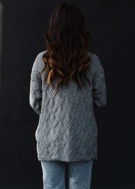 Gray Button Up Cardigan