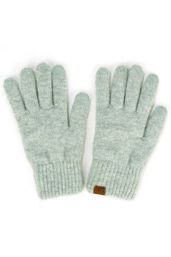 C.C Heather Knit Plain Gloves Hana