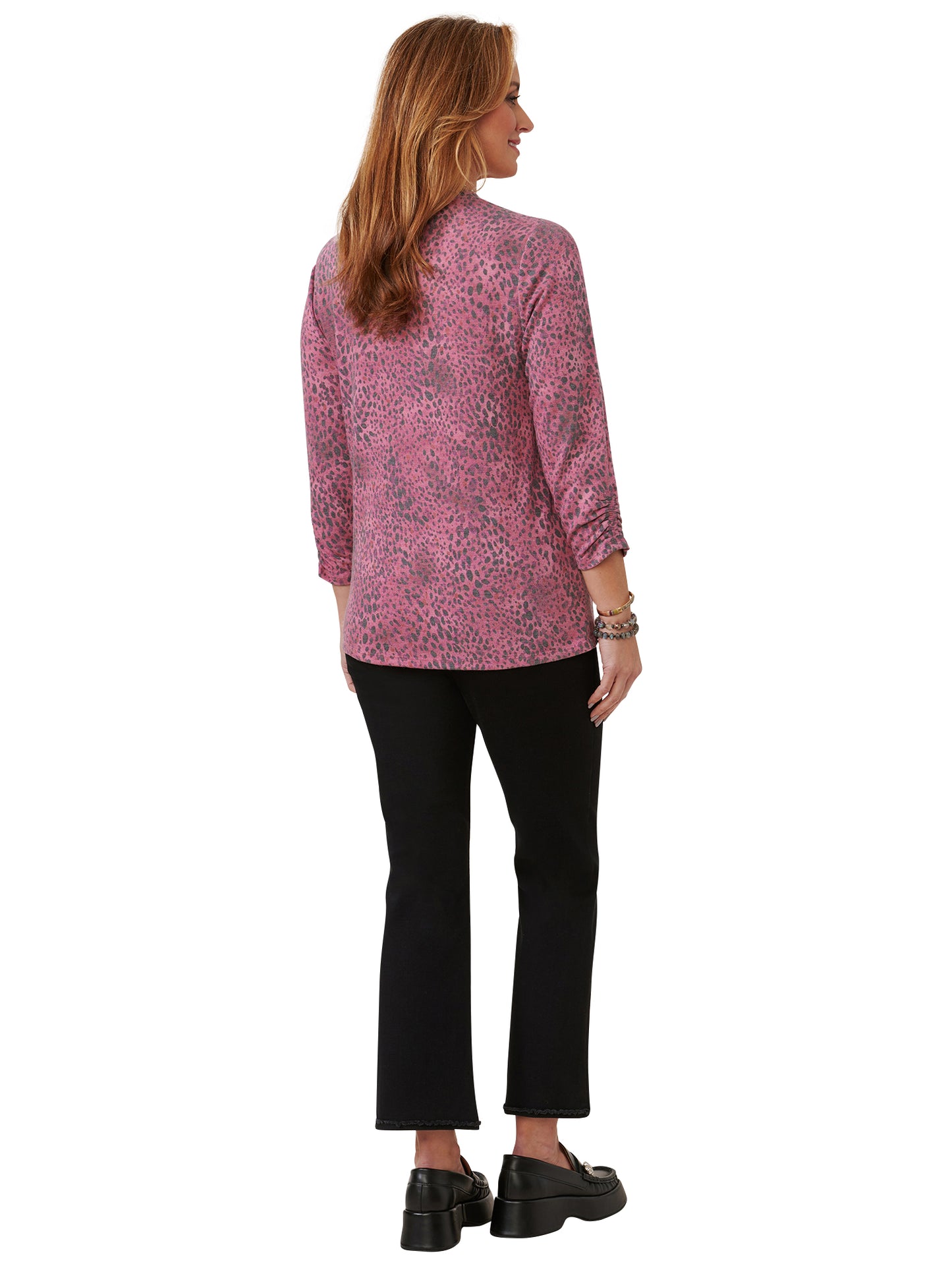 Berry V-Neck Knit Top
