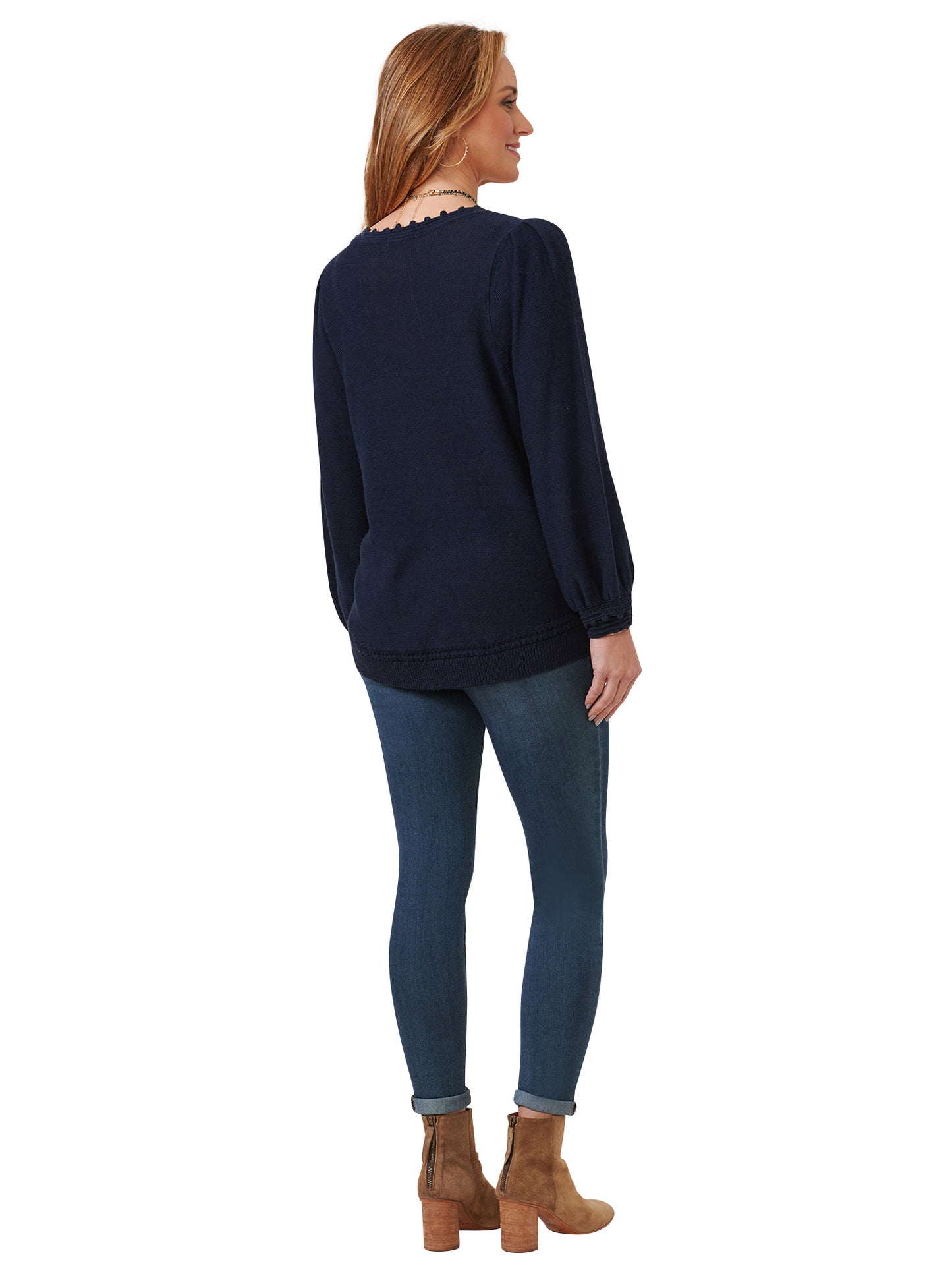 Navy 3/4 Democracy Blouse