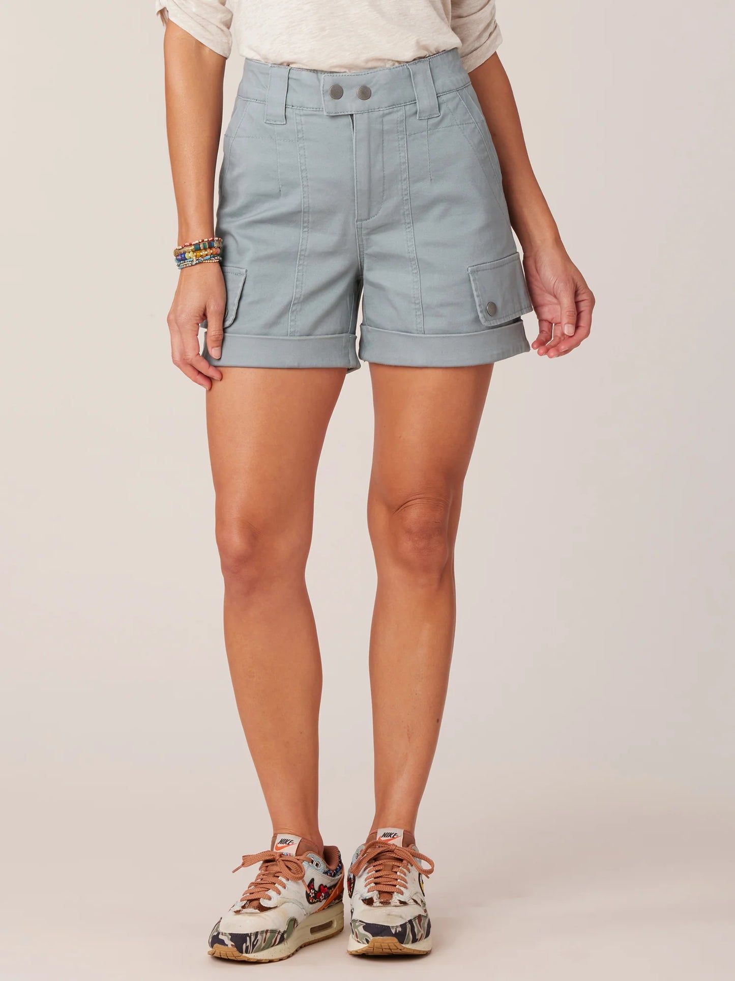 "Ab"solution Skyrise 4.5" Inseam Double Button Cargo Short Spring-Summer JOOR - Democracy