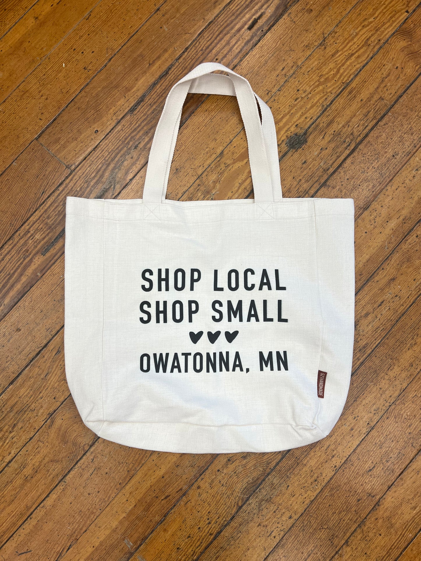 Shop Local Canvas Tote Bag "OWATONNA, MN"