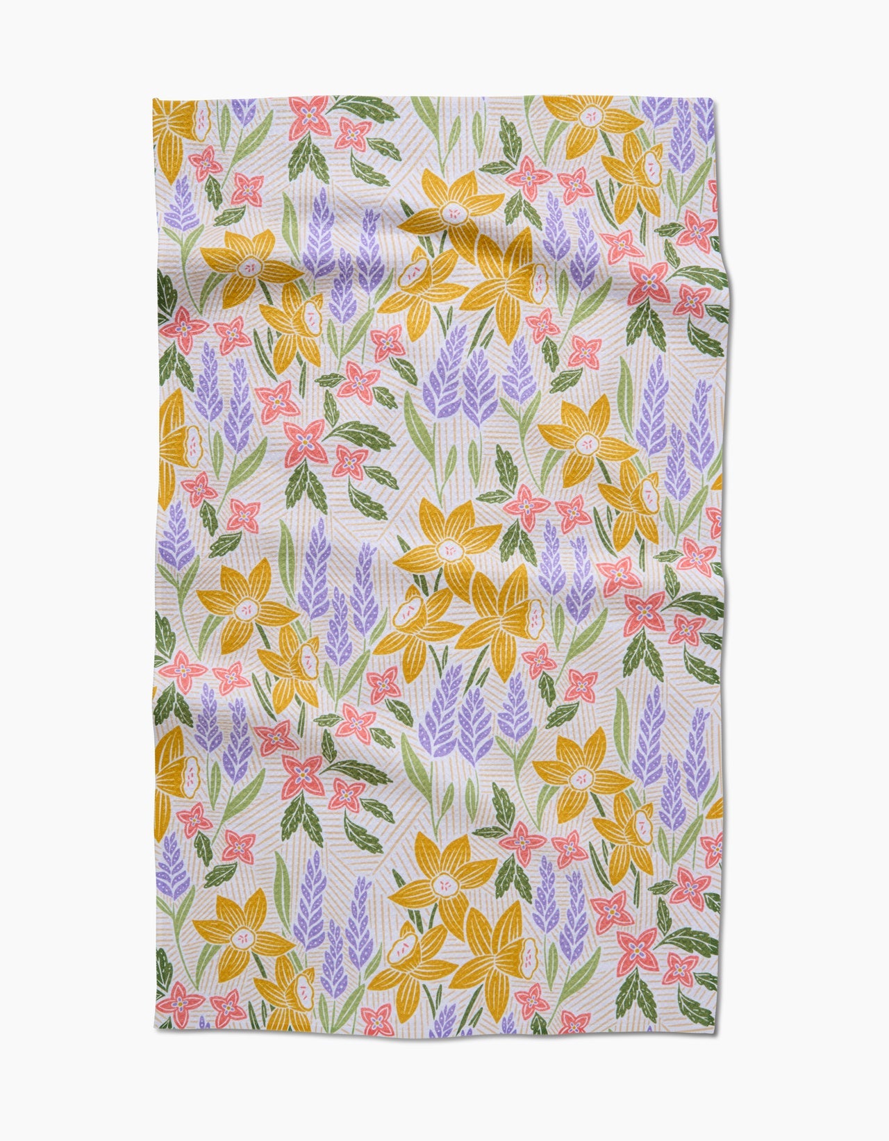 Daffodil Dreams Tea Towel | Bright, Kitsch & Spring-Inspired GEOMETRY