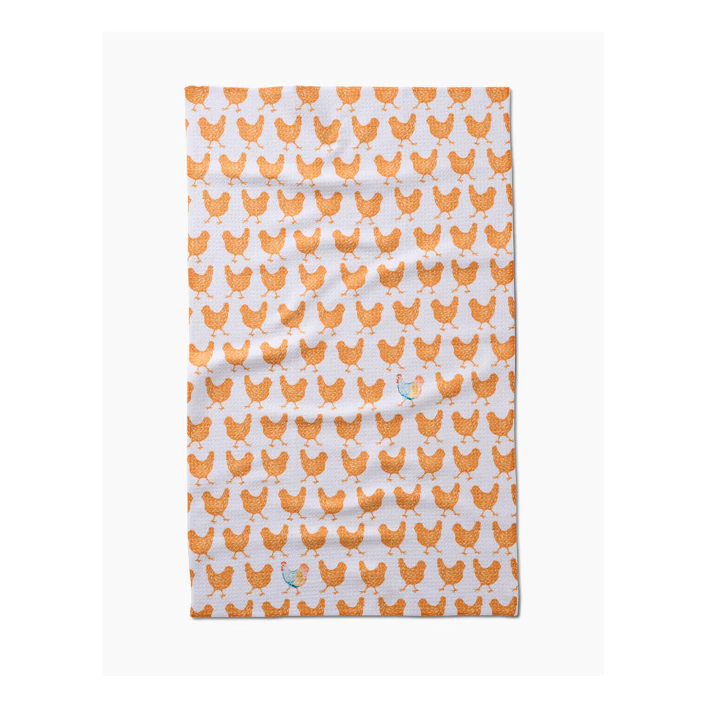 Fun Spring Chicks Tea Towel | Bright, Cute & Kitchen-Ready GEOMETRY