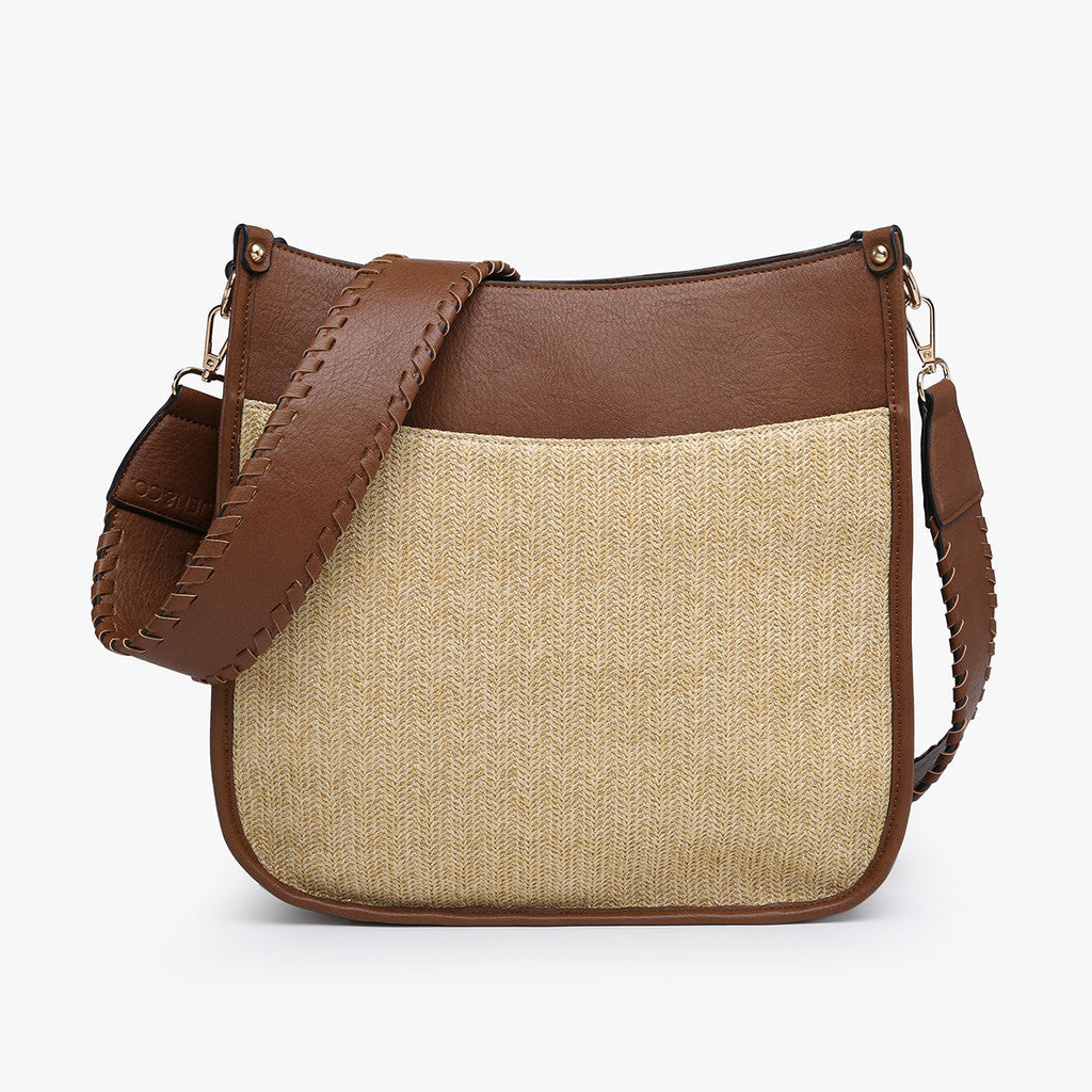 Chloe Straw Crossbody w/ Guitar Strap