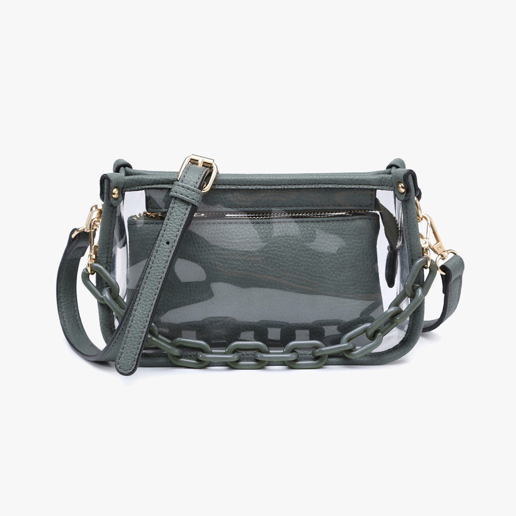 Jessica Clear Crossbody w/ Chain