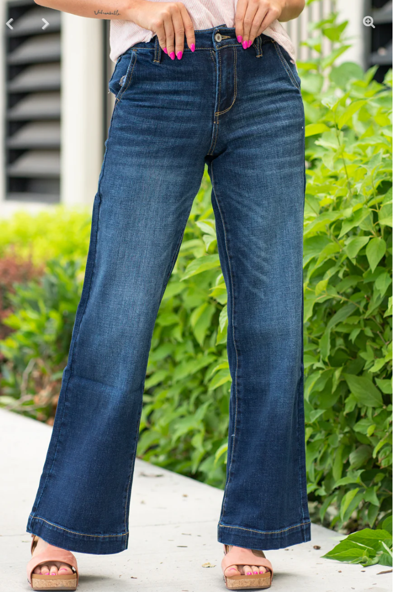 Natalia High Rise Trouser Wide Leg Flare