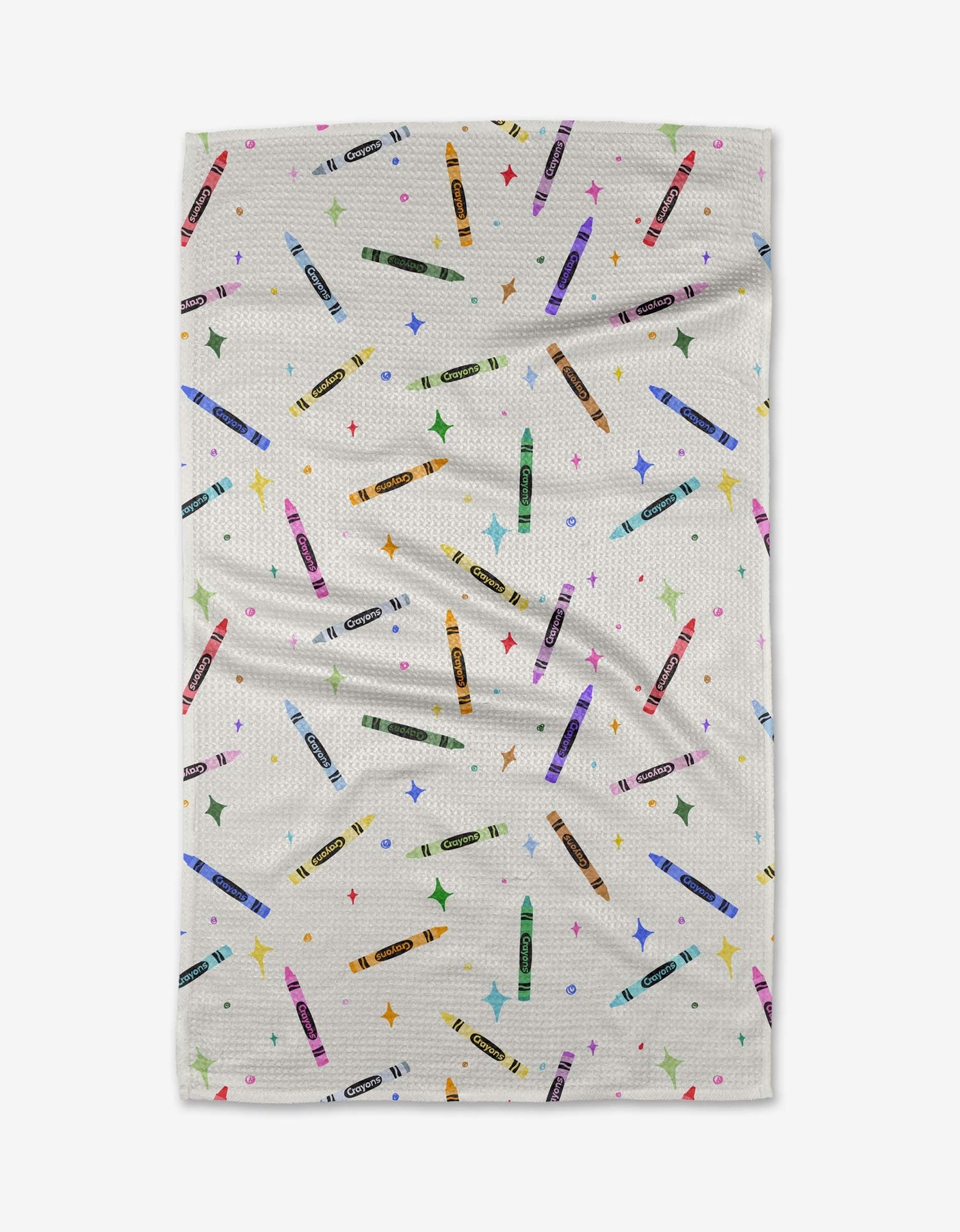 Colored Crayons Kitchen Tea Towel