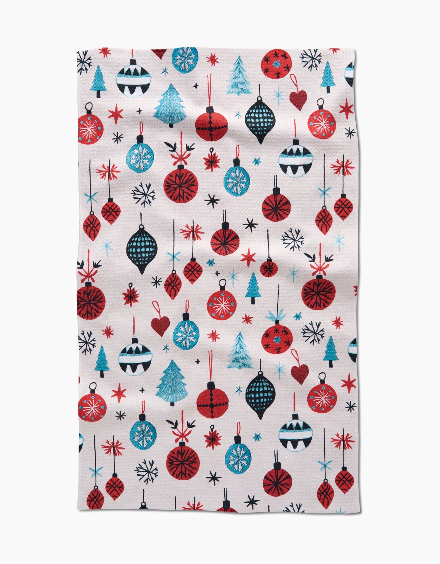 Embroidered Ornaments Kitchen Tea Towel